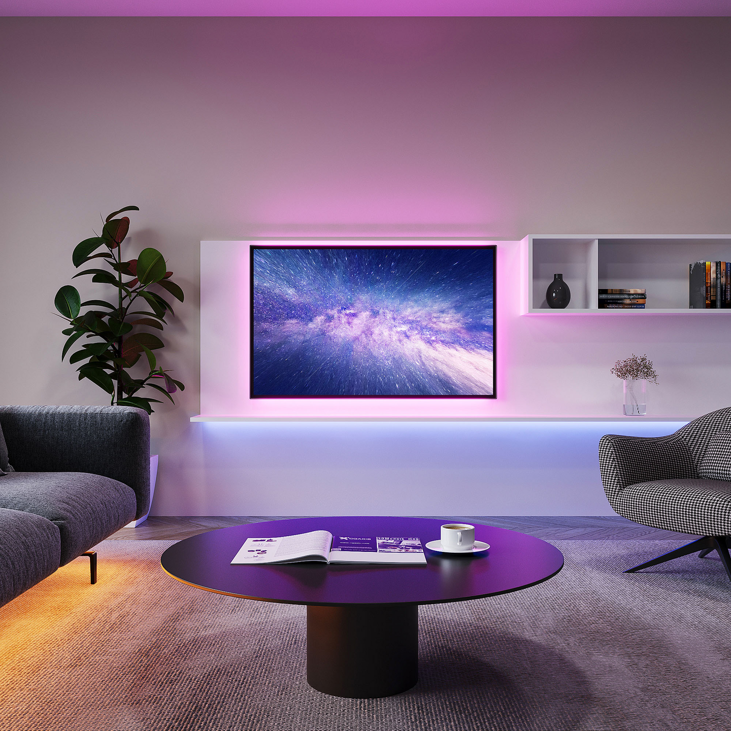 Led-nauha TRIO Racer 10W 5m RGB musta