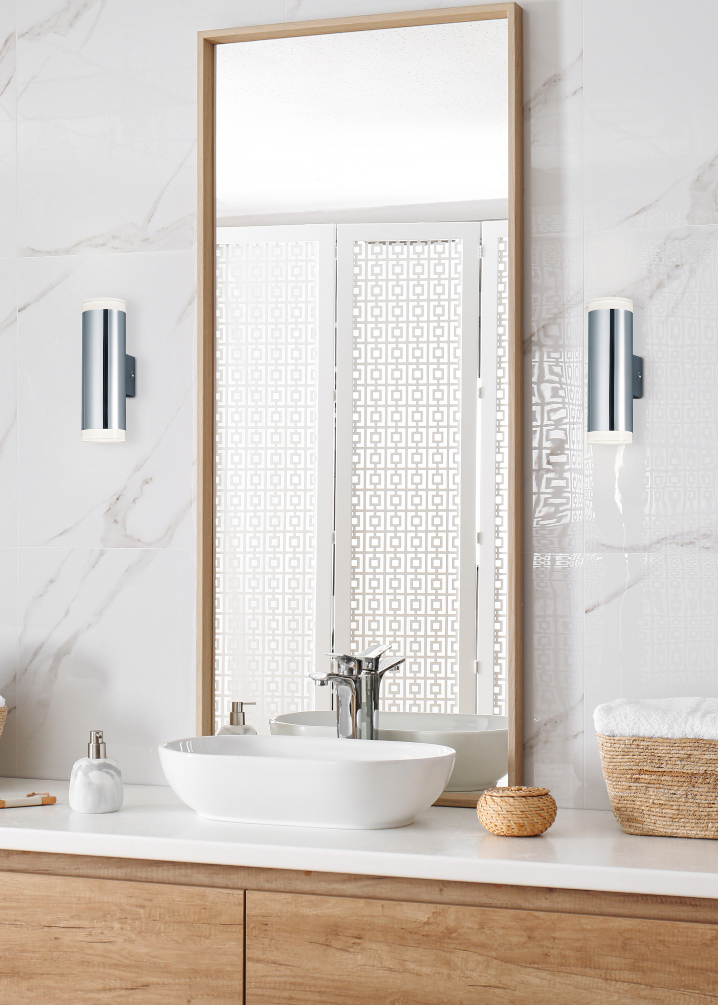 Seinävalaisin TRIO Ray led 2x4W kromi