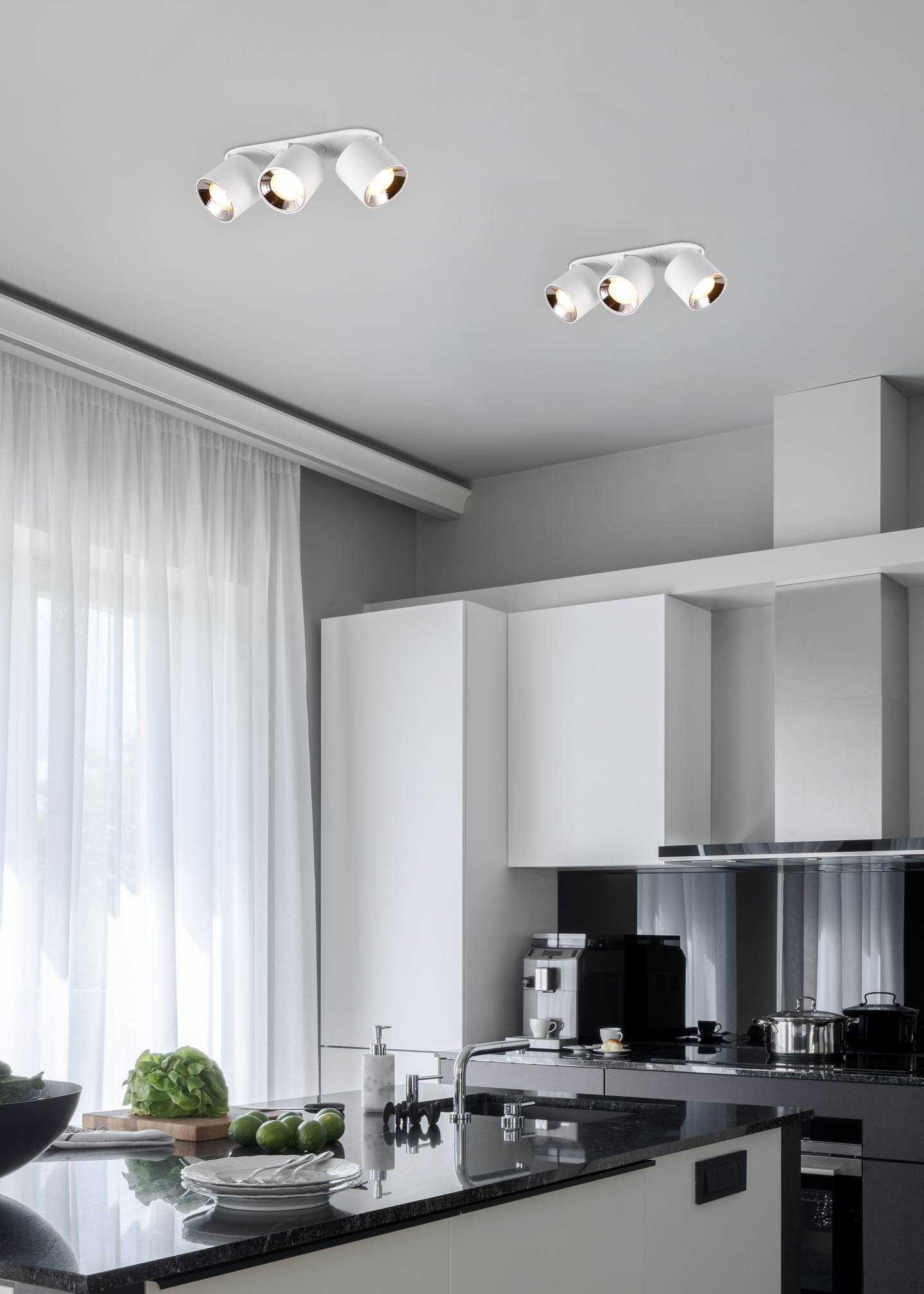 Spotti TRIO Guayana GU10 3-osainen mattavalkoinen