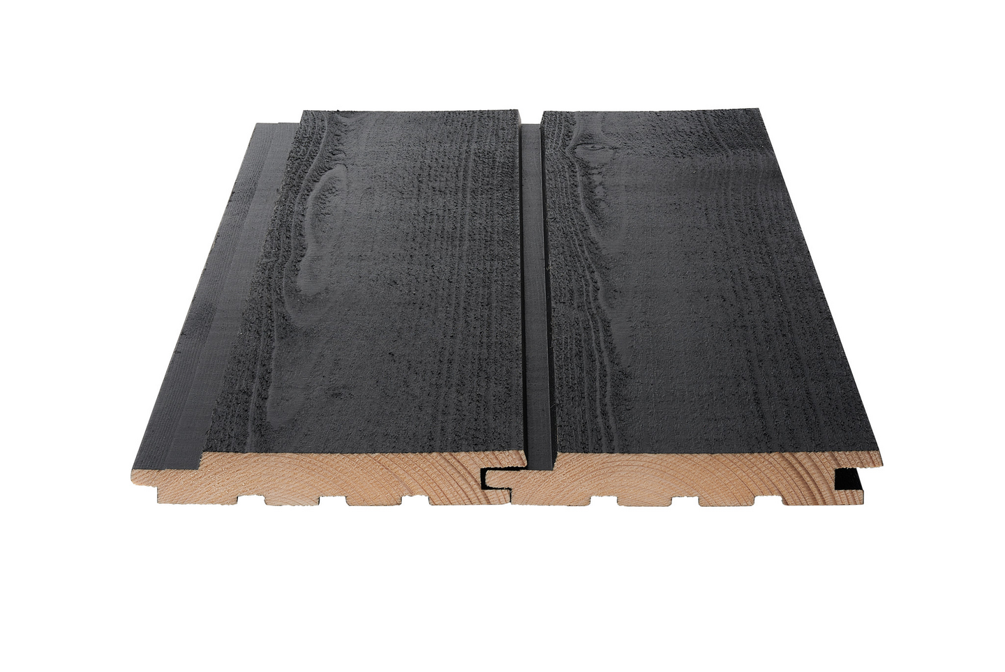 Ulkoverhouspaneeli Siparila Frost Black 22x147x4750 valmismaalattu 4kpl 2,46m²