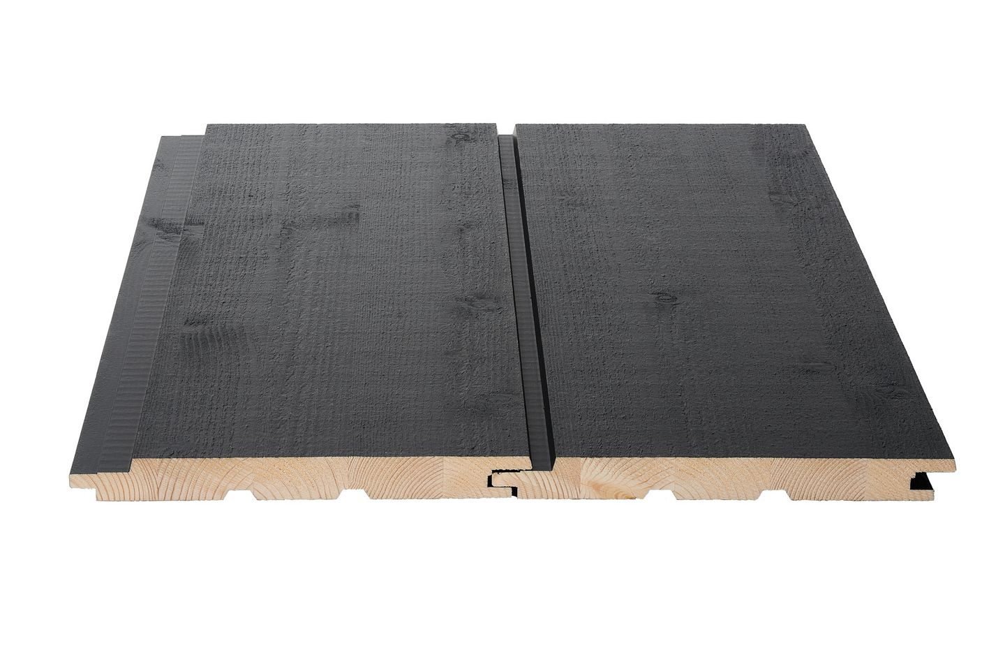 Ulkoverhouspaneeli Siparila Frost Black 22x220x4750 valmismaalattu 4kpl 3,79m²