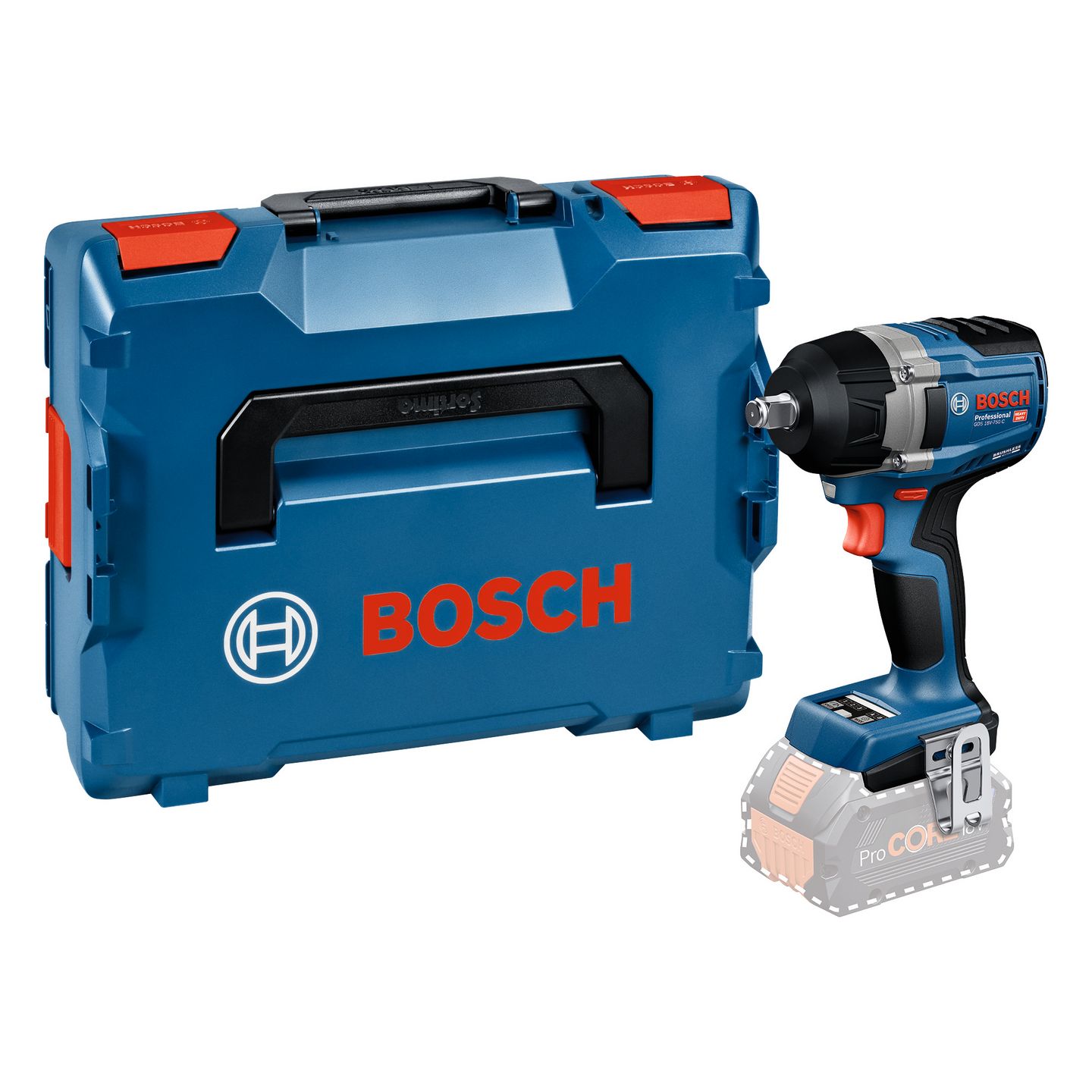 Akkuiskumutterinväännin Bosch GDS 18V-750 C Solo GCY 42 L-Boxx