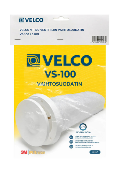 Vaihtosuodatin Velco VS-100 3kpl