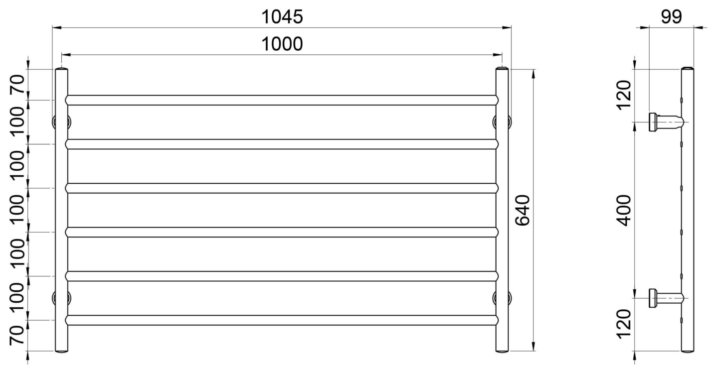 Pyyhekuivain REJ Design Largo sähkö E 100646 ajastin vy/oa valkoinen
