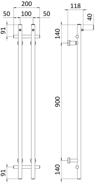 Pyyhekuivain REJ Design Vivo sähkö E 20122 ajastin vy musta