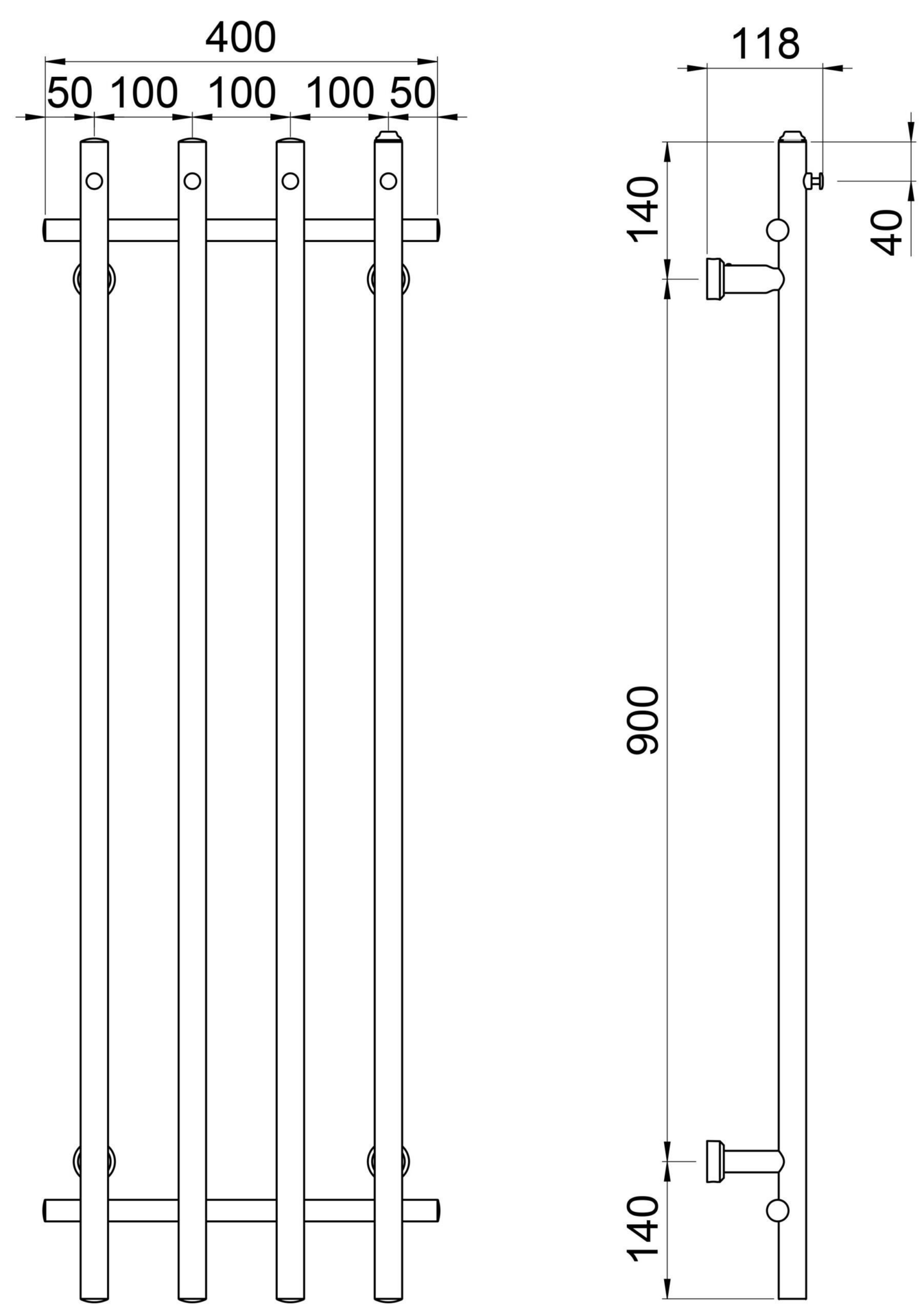 Pyyhekuivain REJ Design Vivo sähkö E 40124 ajastin vy musta