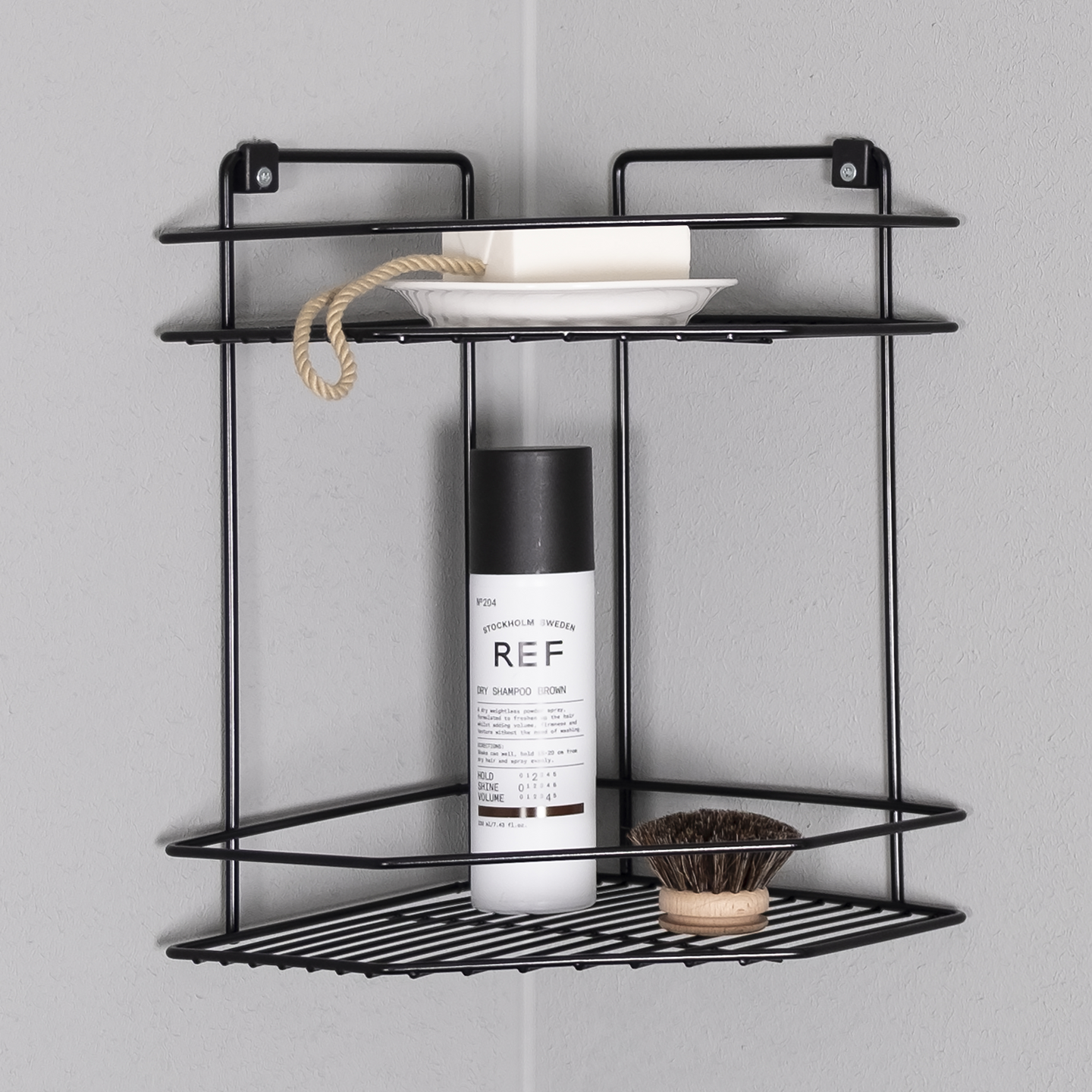 Kulmahylly LM 593 2 tasoa epoksi musta