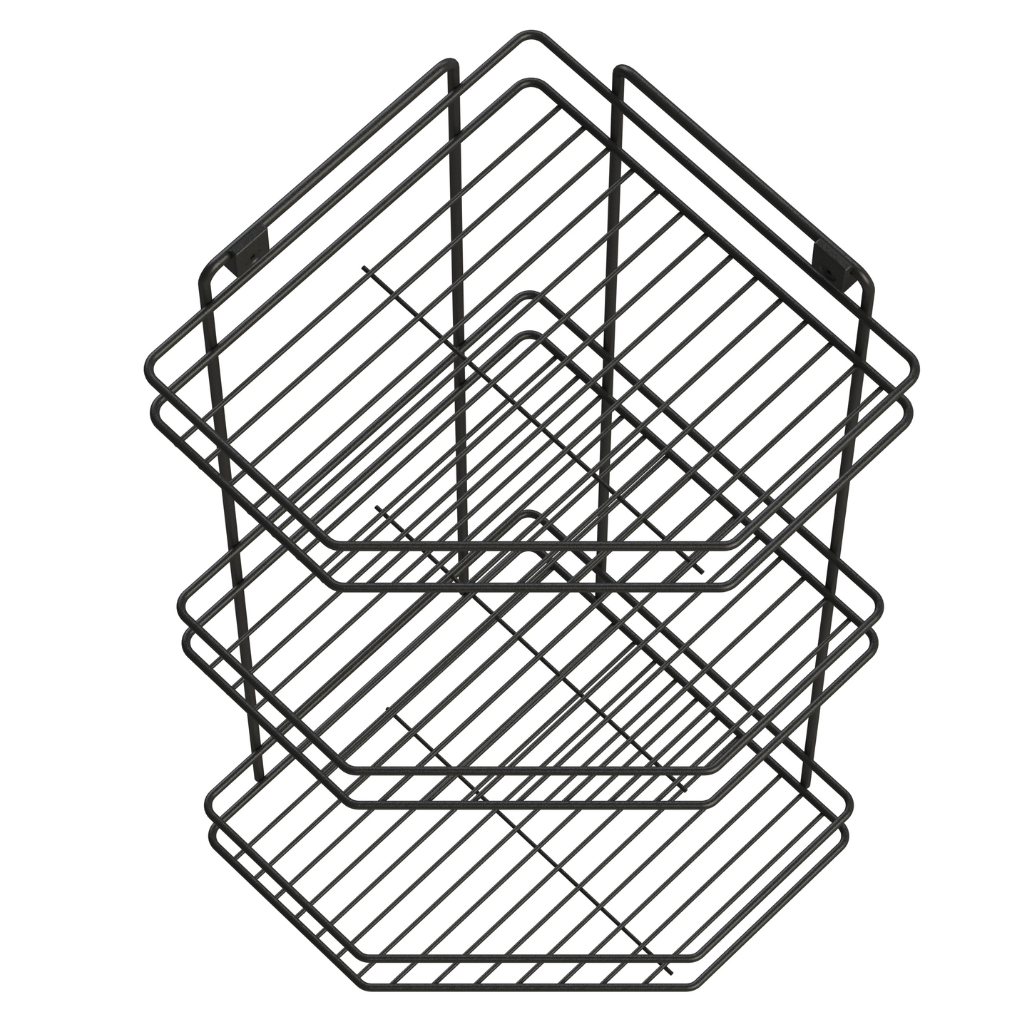 Kulmahylly LM 594 3 tasoa epoksi musta