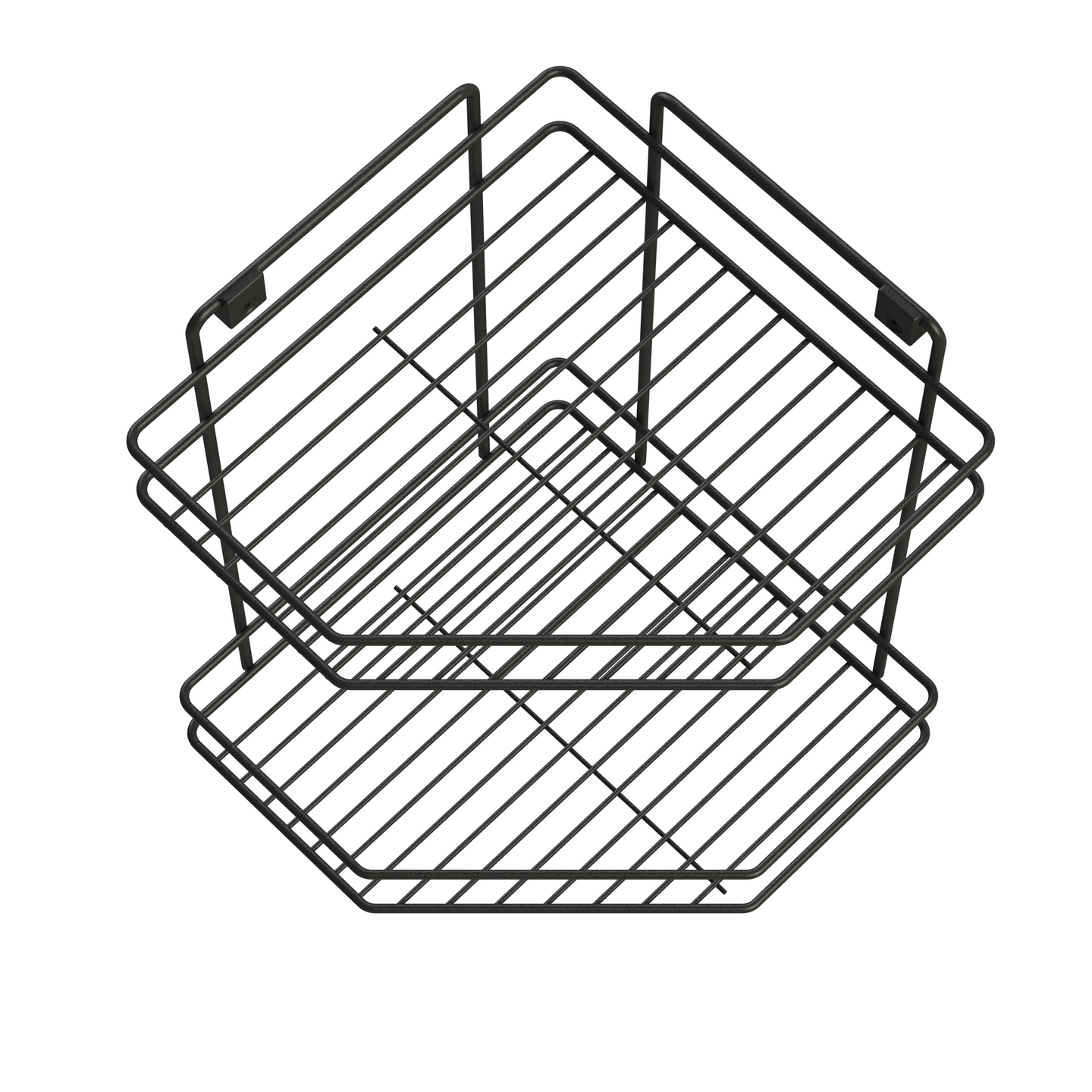 Kulmahylly LM 593 2 tasoa epoksi musta