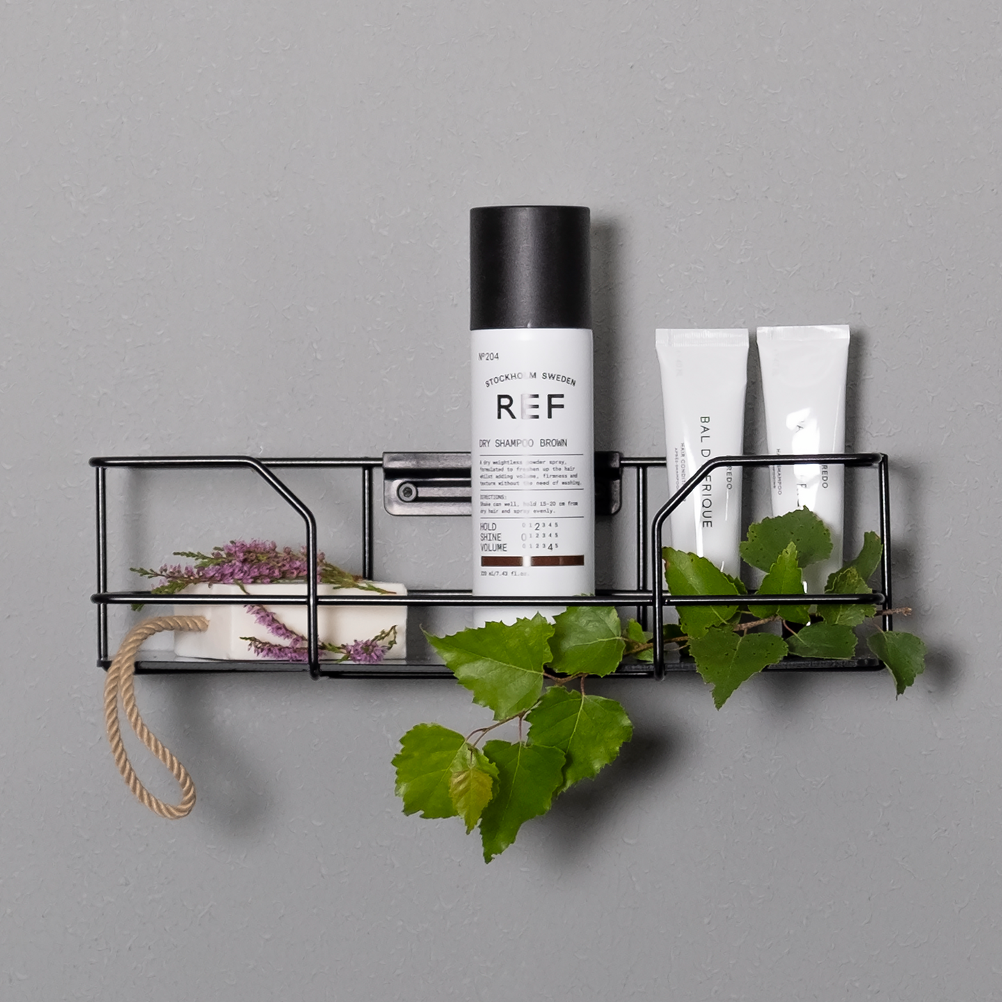 Kylpyhuonehylly LM 591 1-Taso epoksi musta