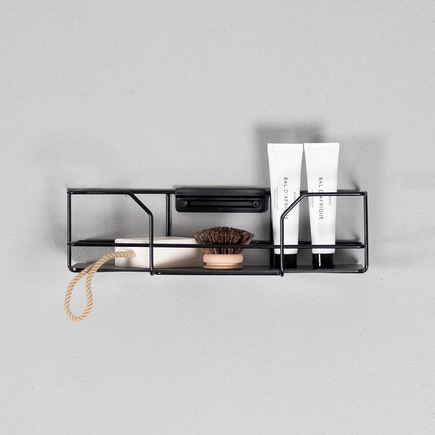 Kylpyhuonehylly LM 591 1-Taso epoksi musta