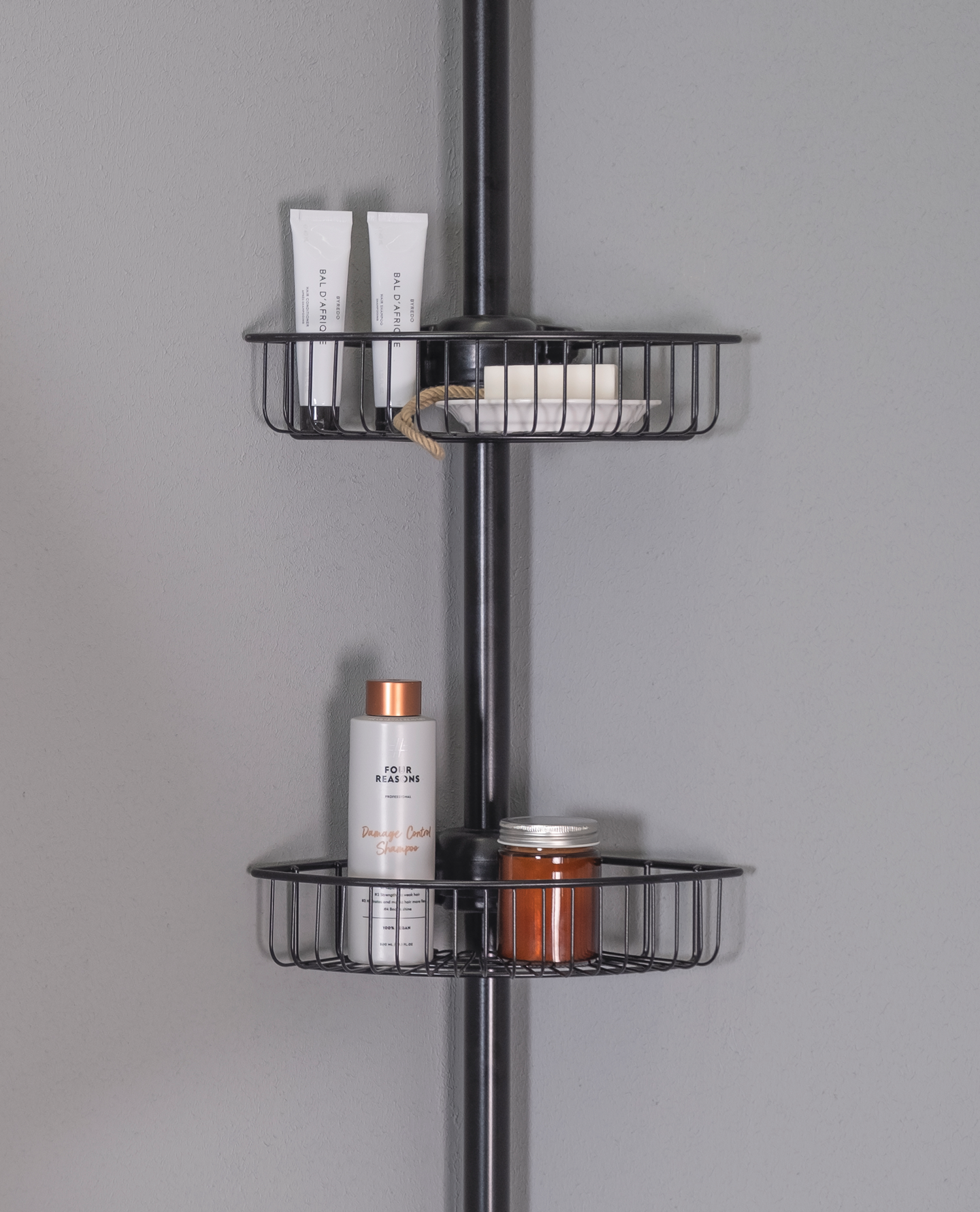 Suihkuhylly Pilar LM 197 kulma musta