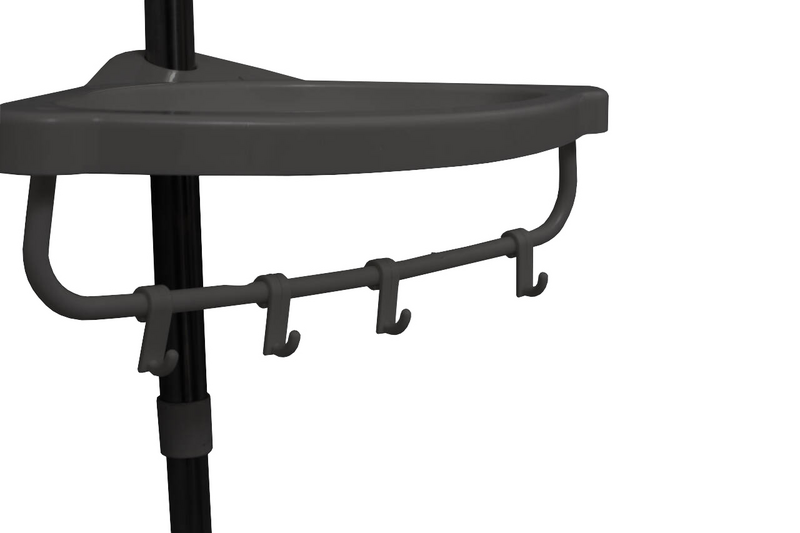 Suihkuhylly Goodiy teleskooppi 100-310cm mattamusta