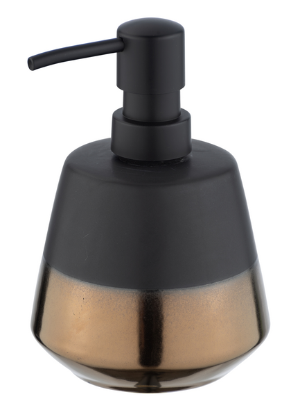 Saippuapumppu Wenko Brandol keramiikka 9,8x14,1cm musta-pronssi