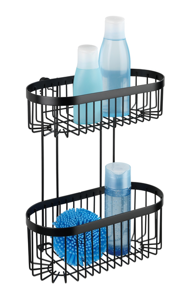 Suihkukori Wenko Classic Plus 2-osainen 26,5x33x14,5cm musta