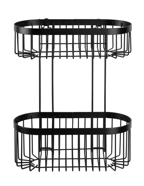 Suihkukori Wenko Classic Plus 2-osainen 26,5x33x14,5cm musta