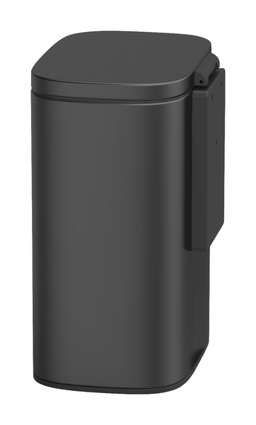 Seinäroska-astia Wenko Sare 21,5x29,5x19 cm musta TurboLoc-kiinnityksellä