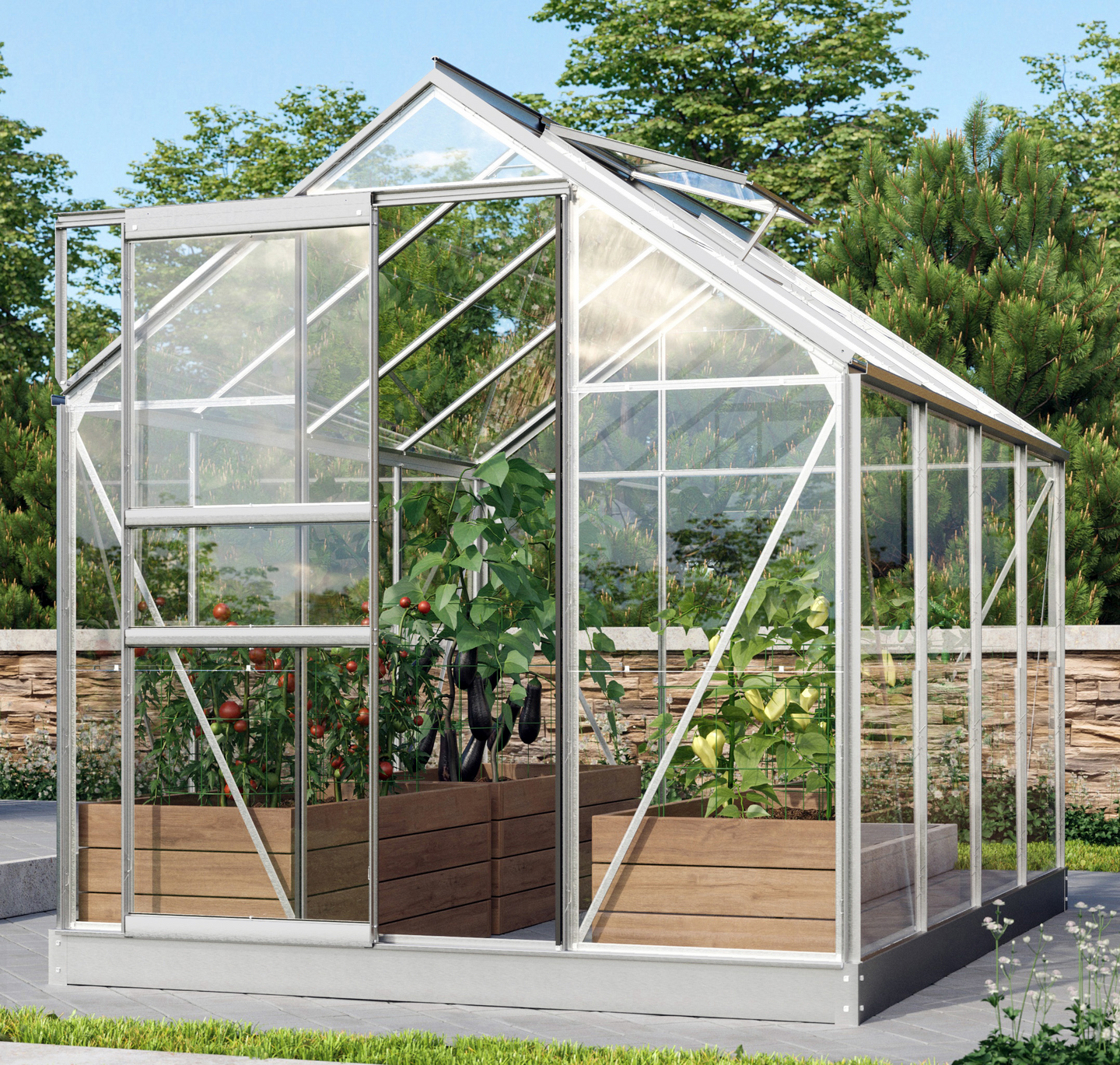 Kasvihuone Vitavia Venus 5000 lasi alumiinirungolla