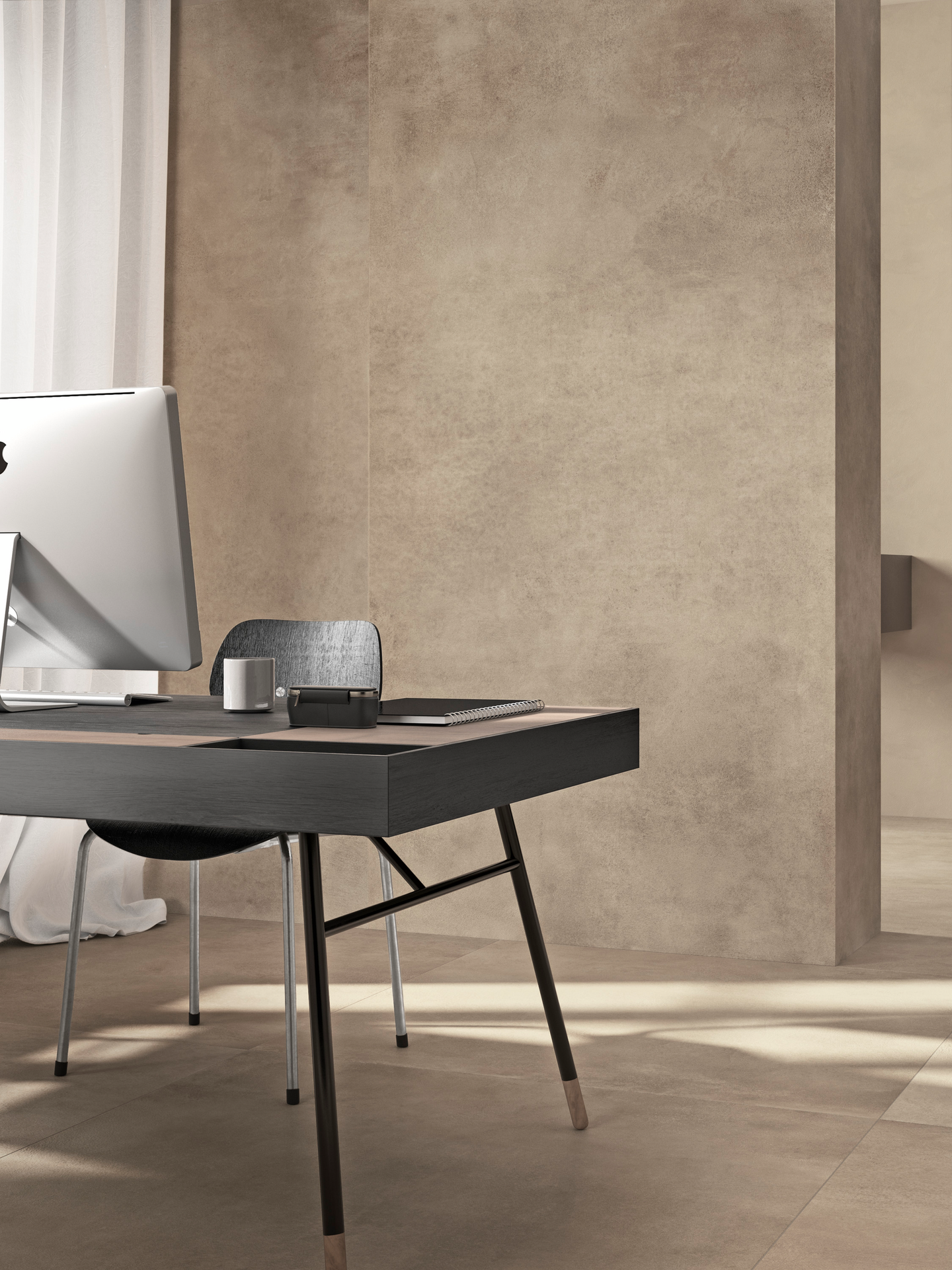 Lattialaatta Grande 120x120 Concrete Sand matta RT 2,88m²