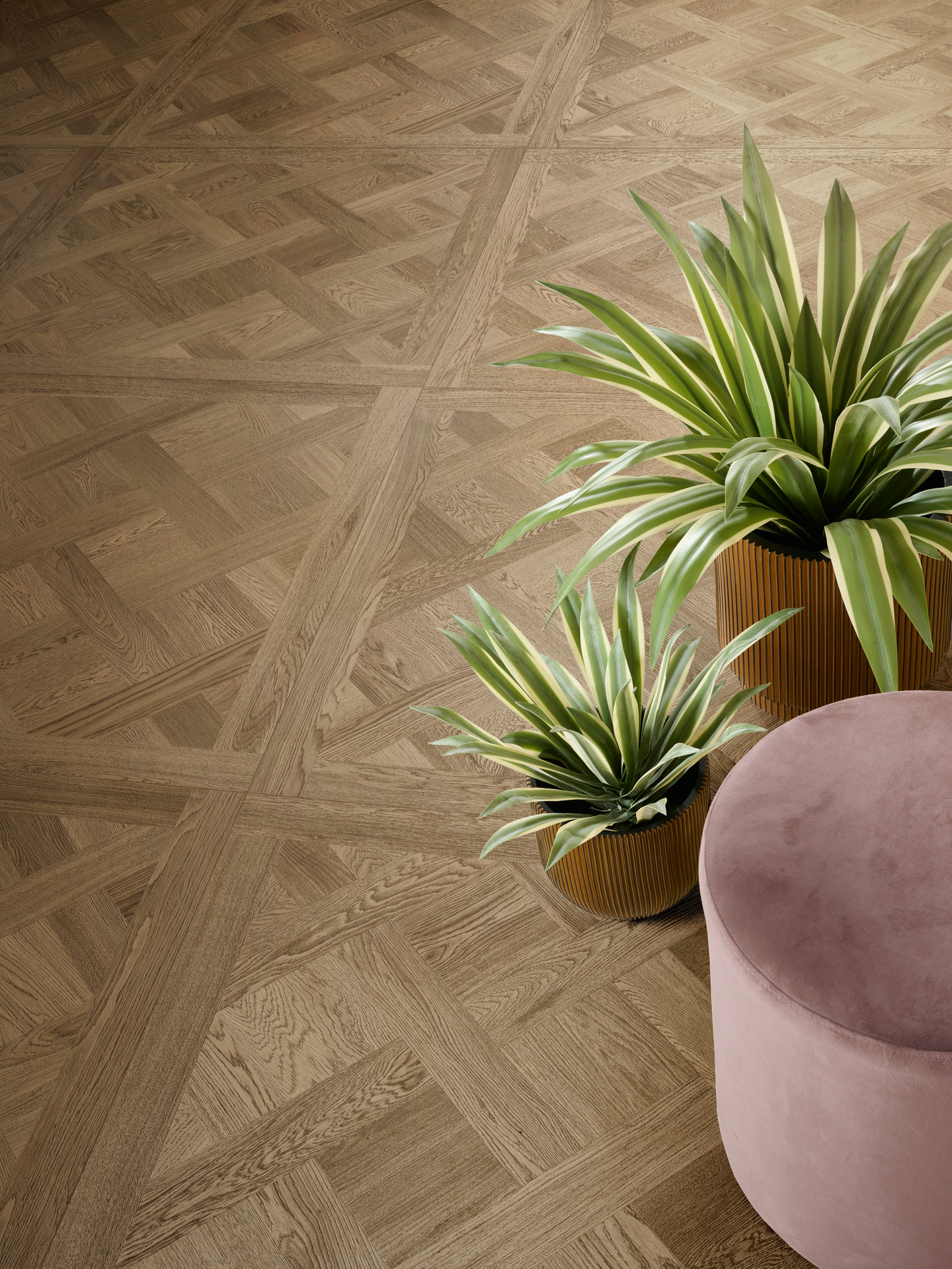 Lattialaatta Intrecci Castagna 120x120 RT matta 2,88m²