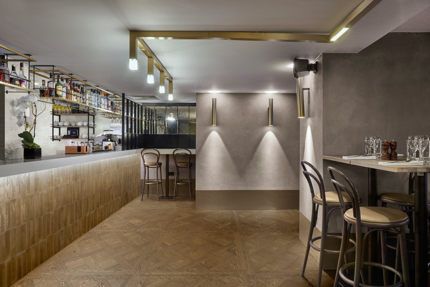 Lattialaatta Intrecci Castagna 120x120 RT matta 2,88m²