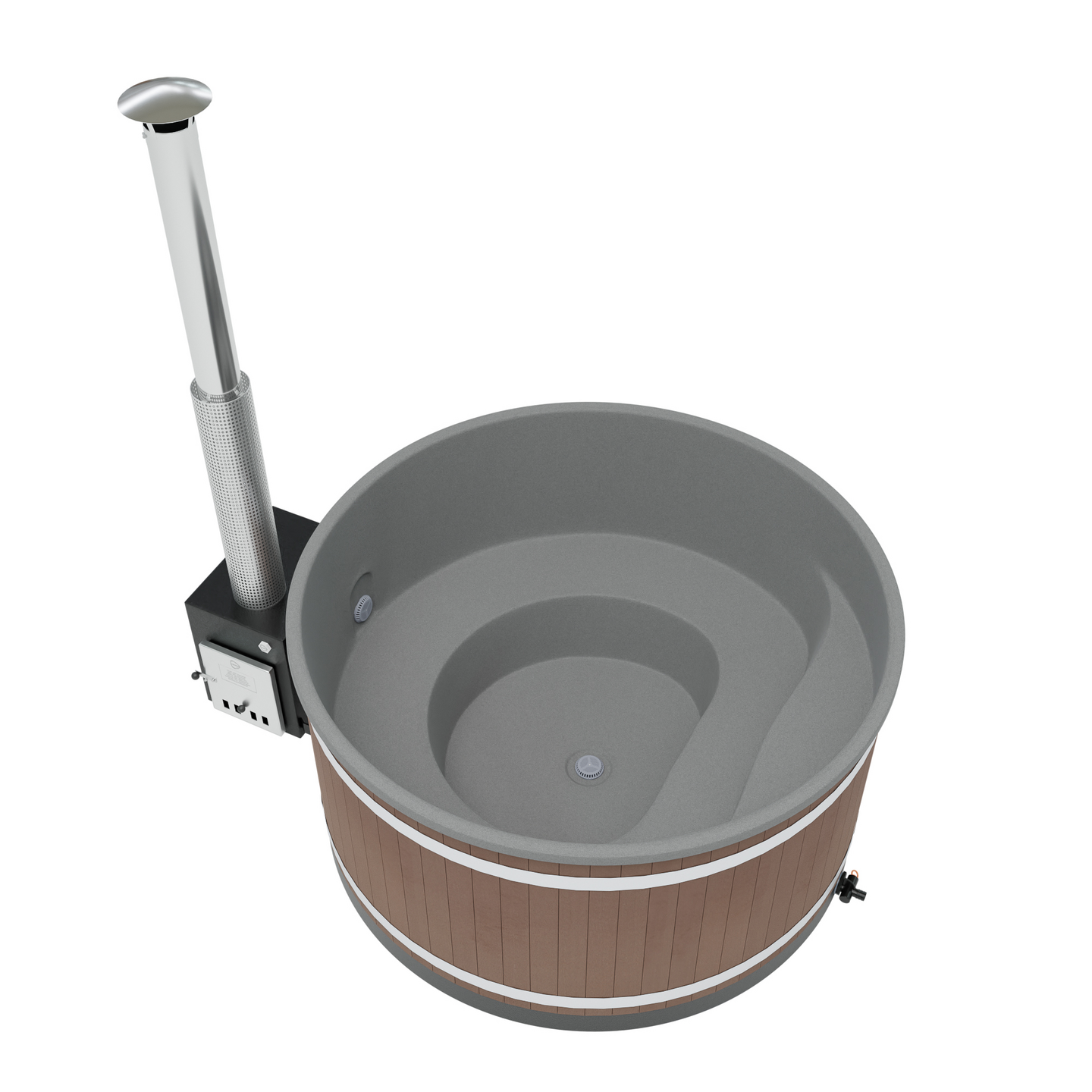 Kylpytynnyri Kirami Comfort Family L Cube EP Mocca, LightGray