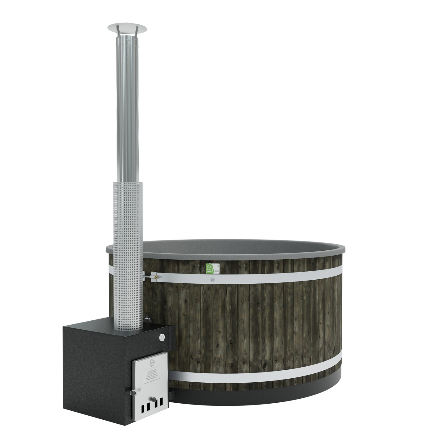 Kylpytynnyri Kirami Comfort Family L Cube ST CoalBlack, LightGray