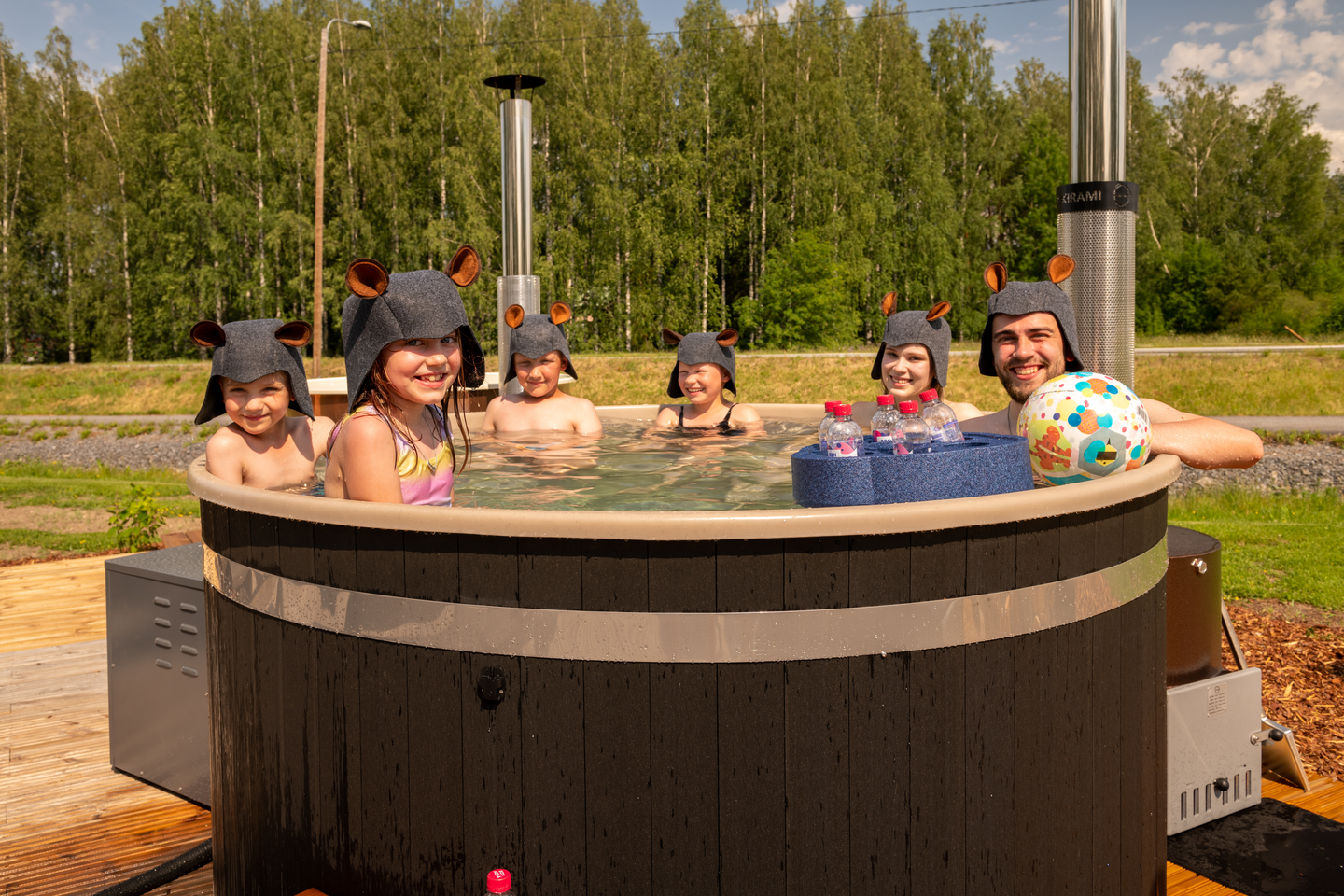 Kylpytynnyri Kirami Comfort Family L Cube ST CoalBlack, LightGray