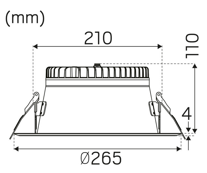 Alasvalo Echo 265 IP44 3160lm 3/4/5,7K himmennettävä valkoinen