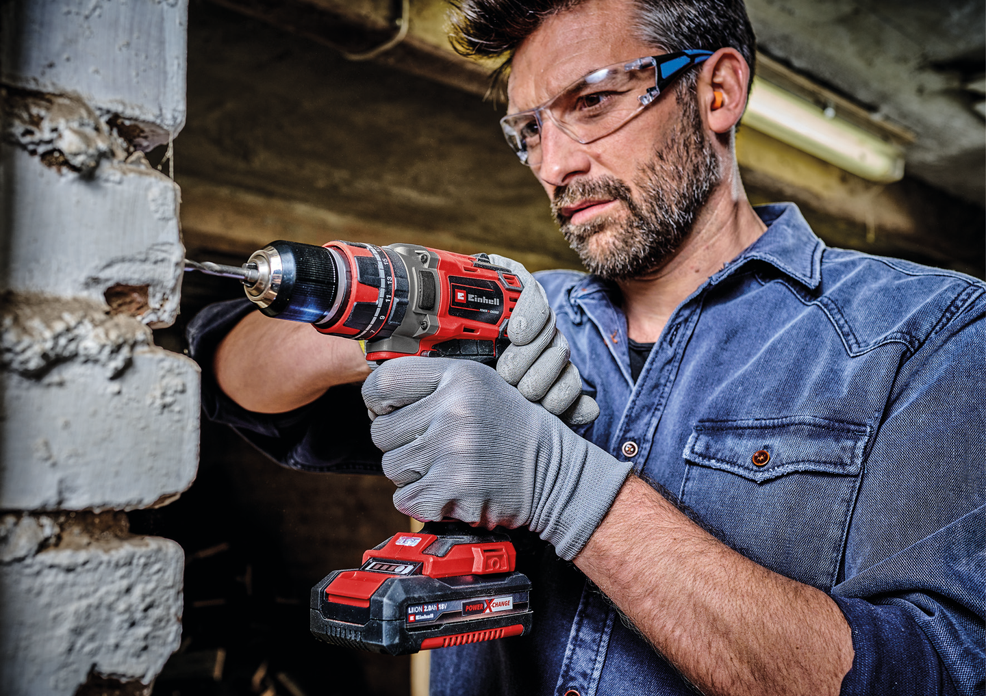 Akkuiskuporakone Einhell Power X-Change TP-CD 18/50 Li-i BL 2x2,0Ah