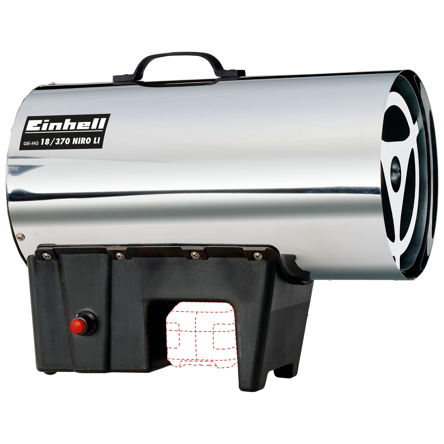 Akkulämmitin Einhell Power X-Change GE-HG 18/370 Niro Li-Solo D/AT