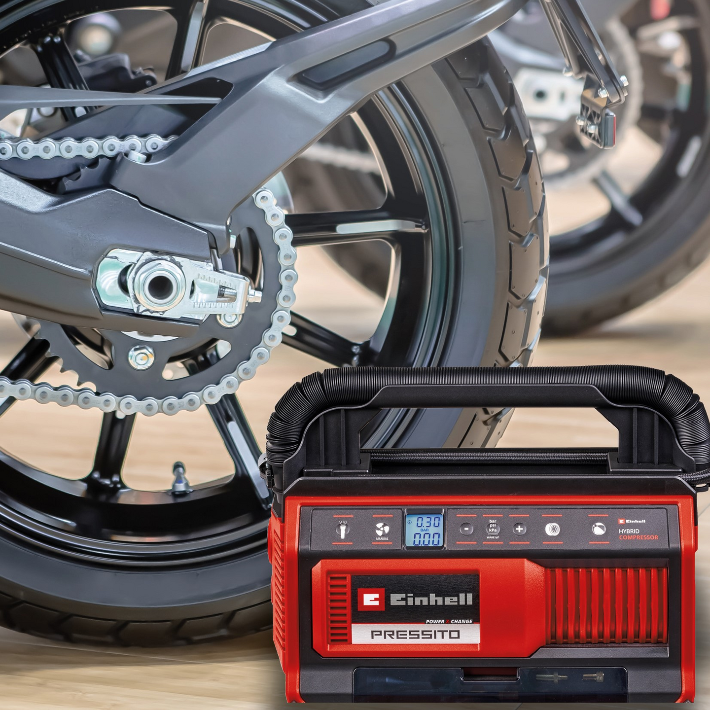 Akkukompressori Einhell Power-X-Change Pressito 18/25 Hybrid