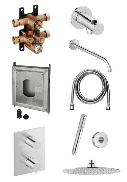 Suihkujärjestelmä Damixa Silhouet 57161.0000 piilo kromi