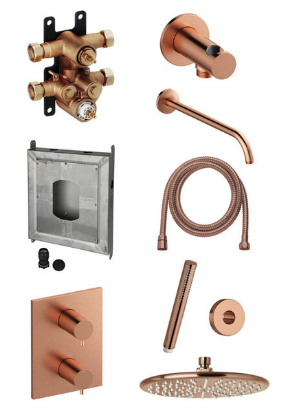 Suihkujärjestelmä Damixa Silhouet 57161.8700 piilo kupari