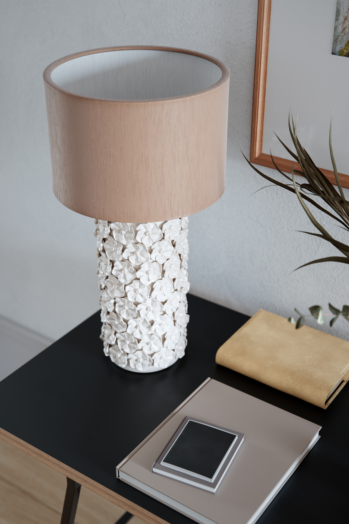 Pöytävalaisin By Rydéns Fiore beige