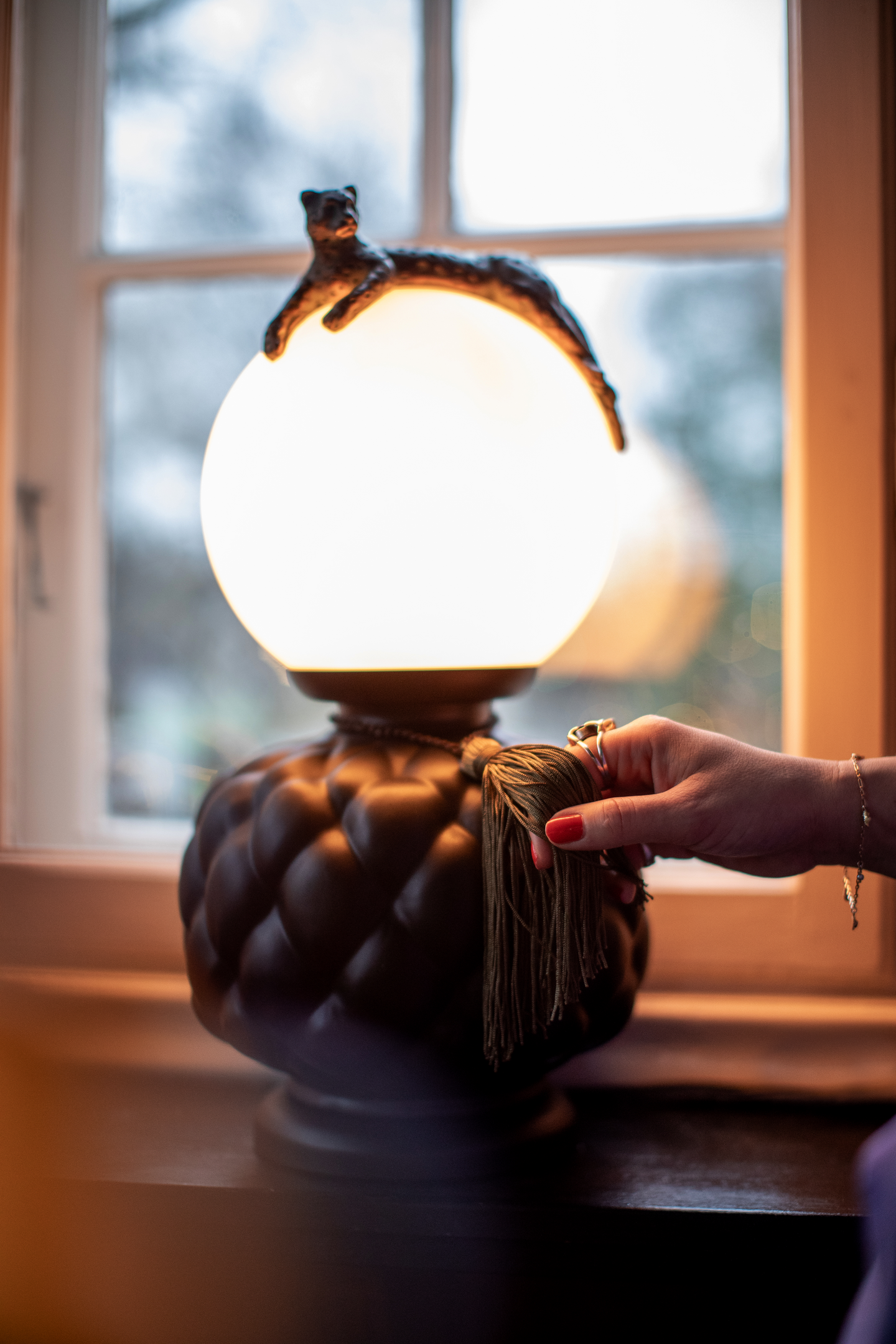 Pöytävalaisin By Rydéns Viva La Diva musta/valkoinen