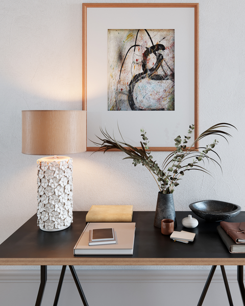 Pöytävalaisin By Rydéns Fiore beige