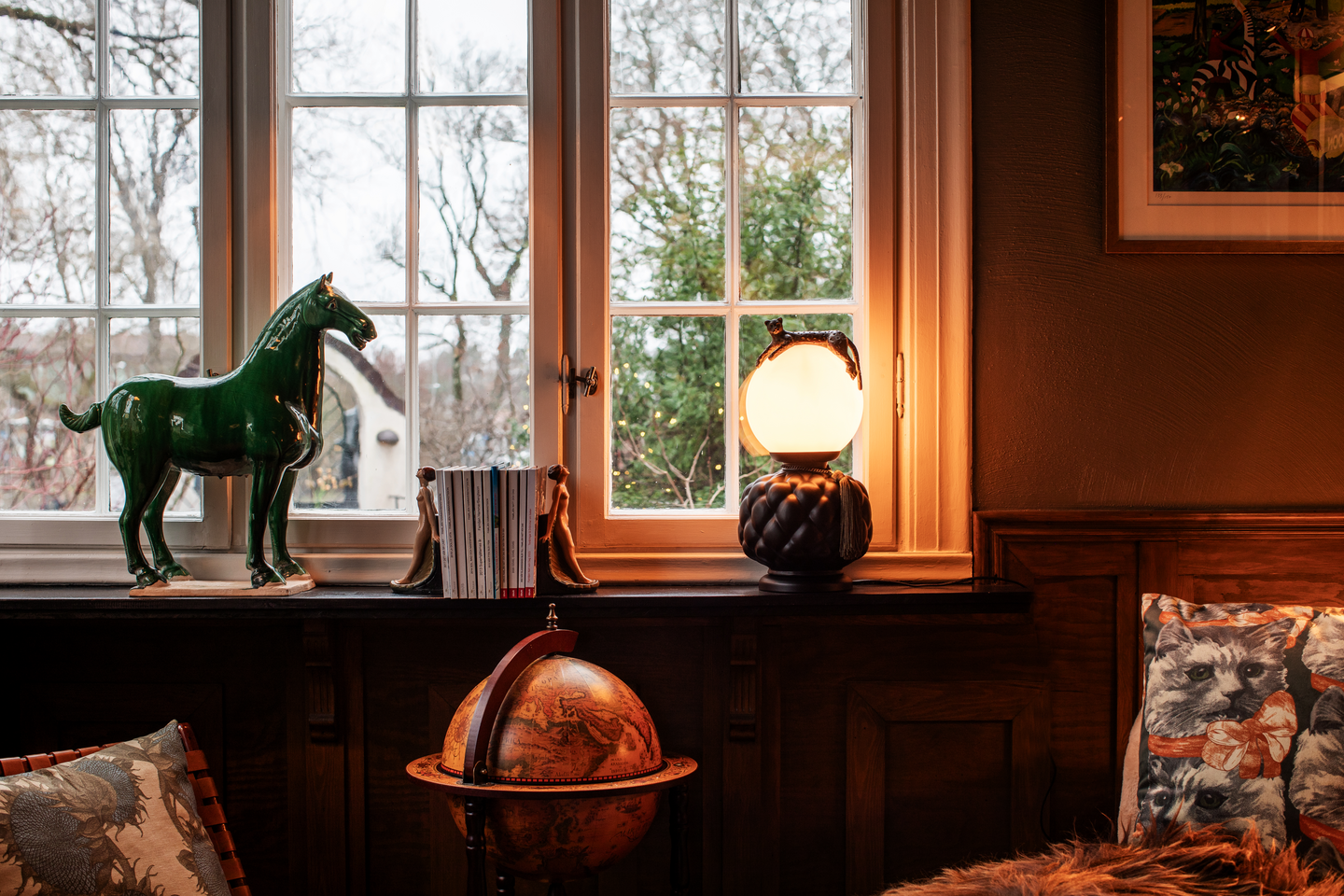 Pöytävalaisin By Rydéns Viva La Diva musta/valkoinen