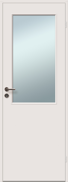 Sisäovi Viljandi lujalaakaovi kirkas lasi 1-ruutuinen valkoinen