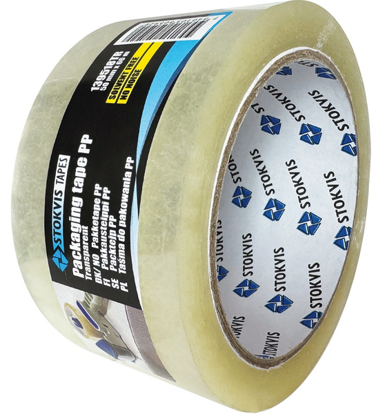PACKTEJP STOKVIS PP TRANSPARENT NO NOICE 38MM 66M