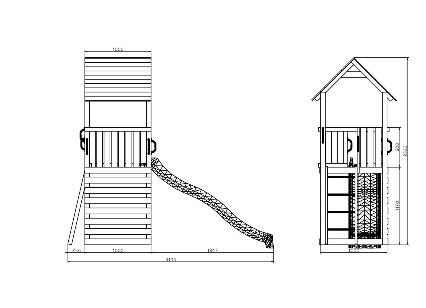 Kiipeilytorni Fungoo Carol1 liukumäellä