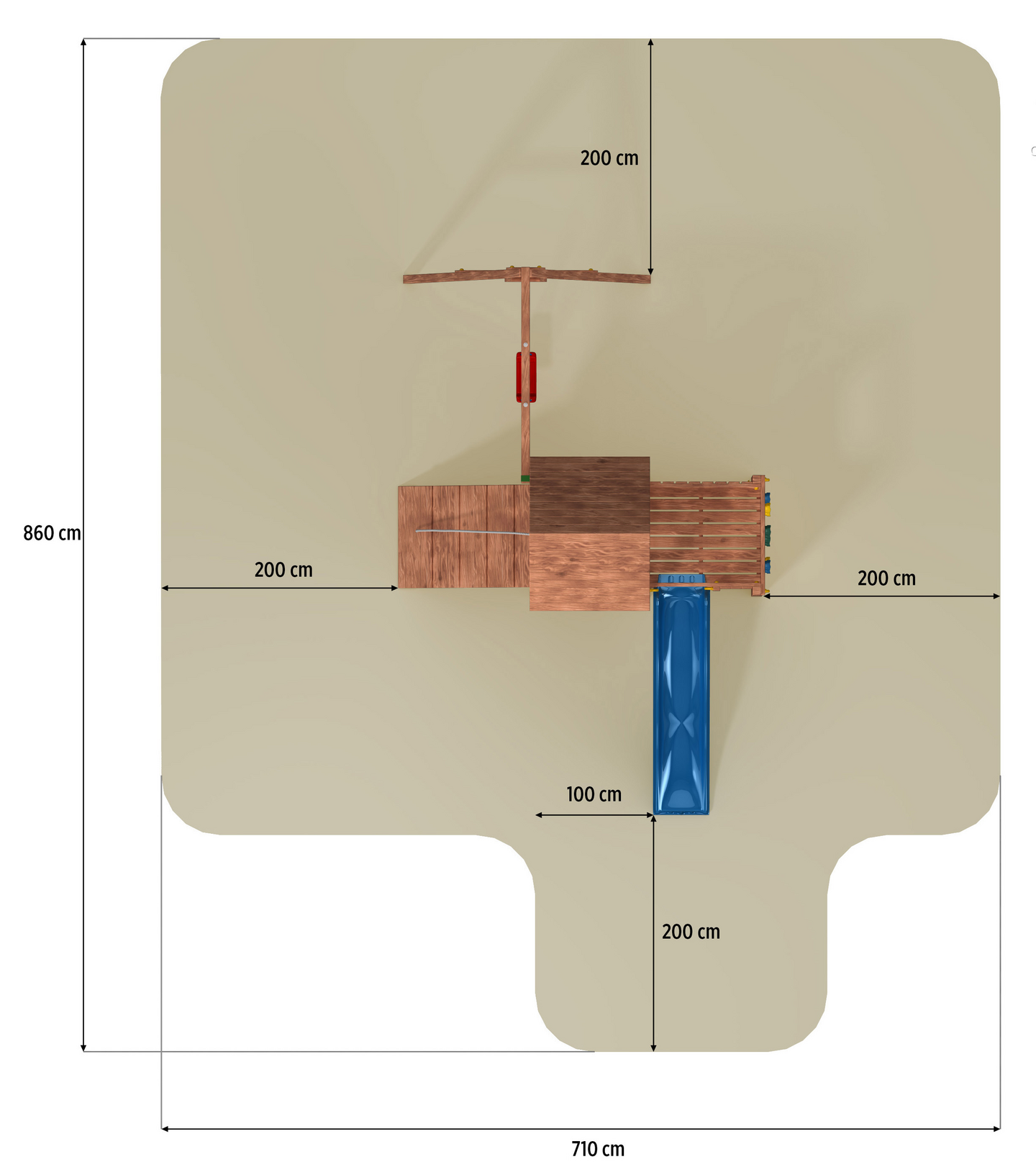 Kiipeilytorni ja keinu Fungoo Carol3