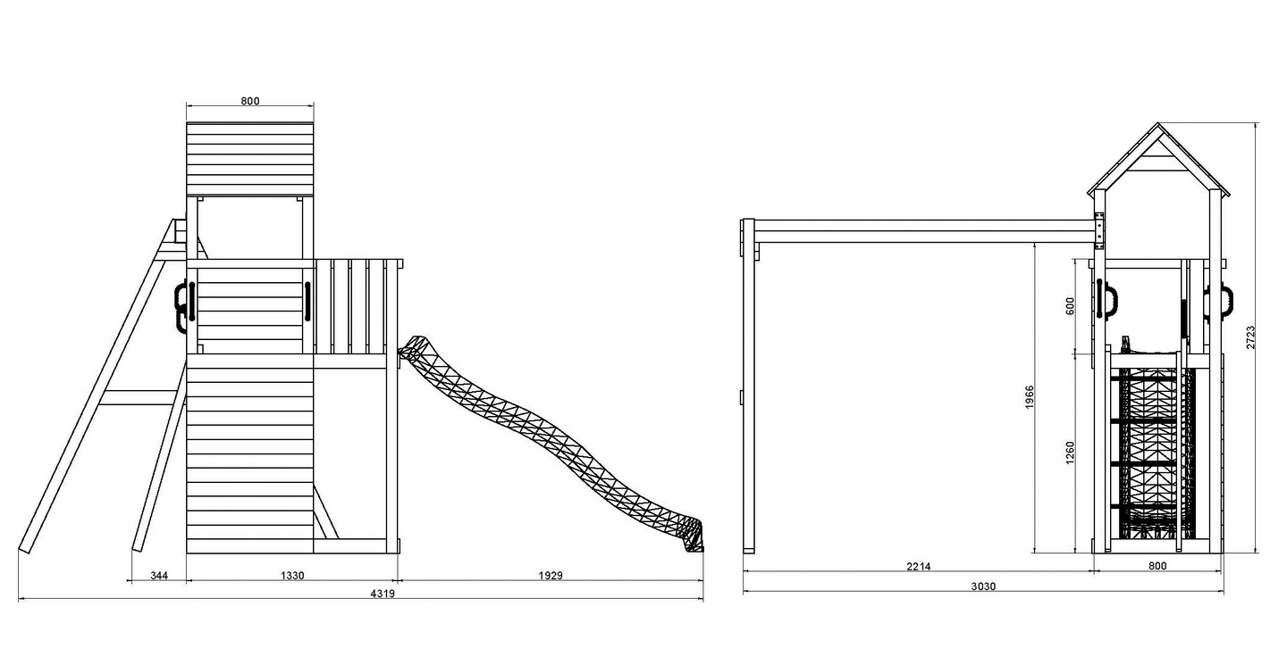 Kiipeilytorni Fungoo Boomer3 keinuilla