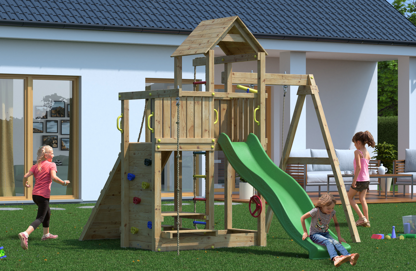 Kiipeilytorni ja keinu Fungoo Activer