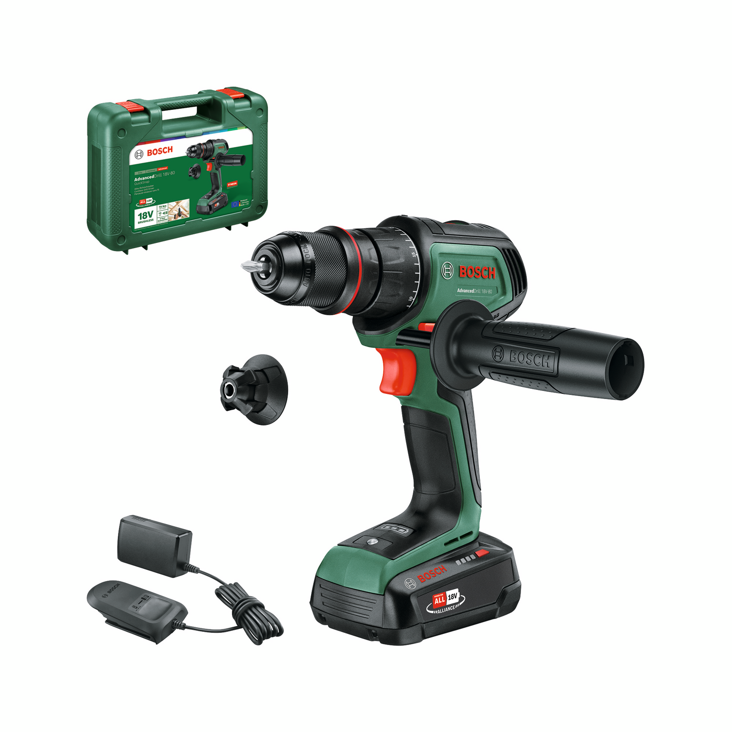 Akkuporakone Bosch AdvancedDrill 18V-80 QuickSnap 1x2,5Ah AL18V-20
