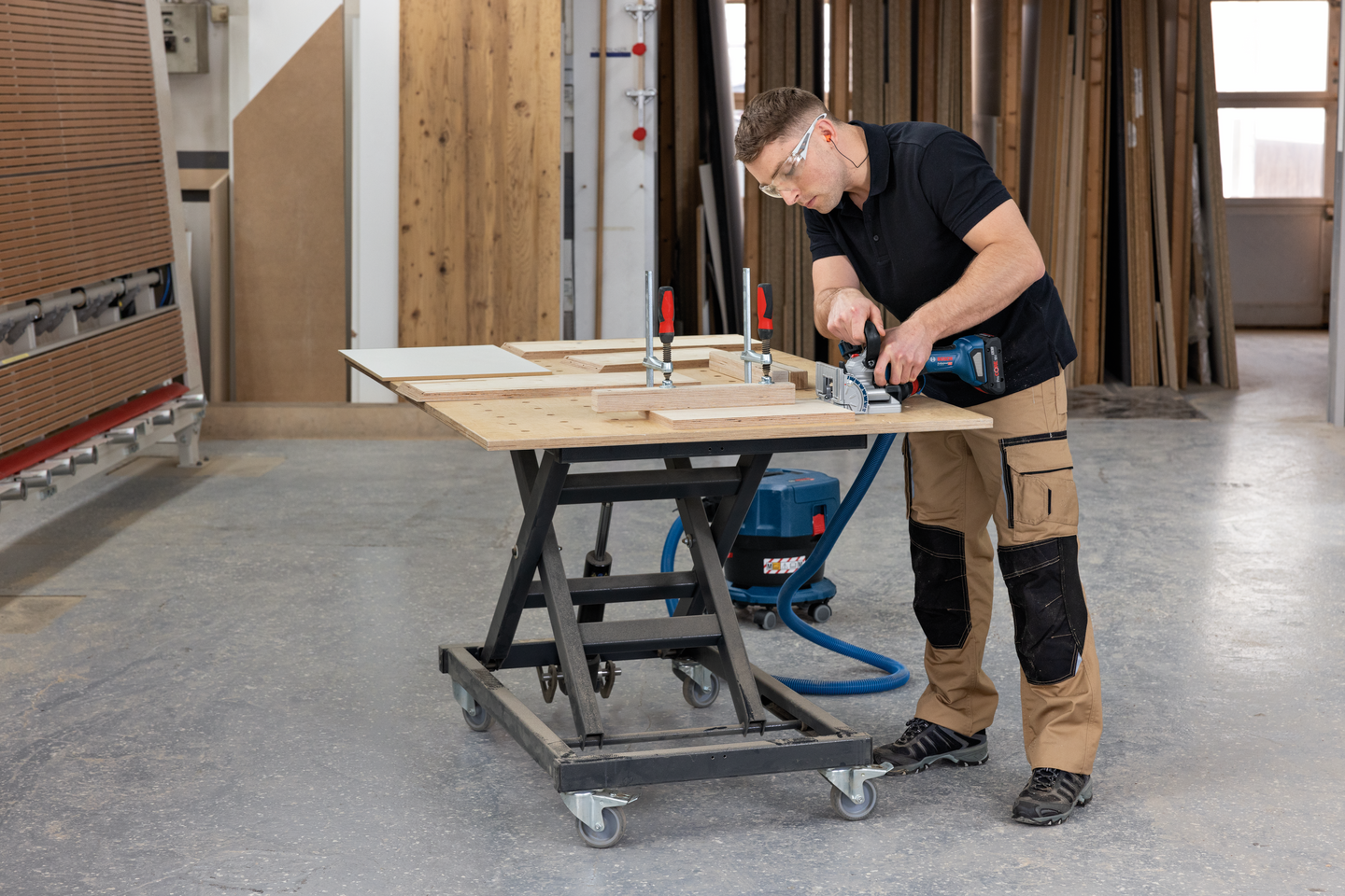 Akkulamellijyrsin Bosch GFF 18V-22 Solo