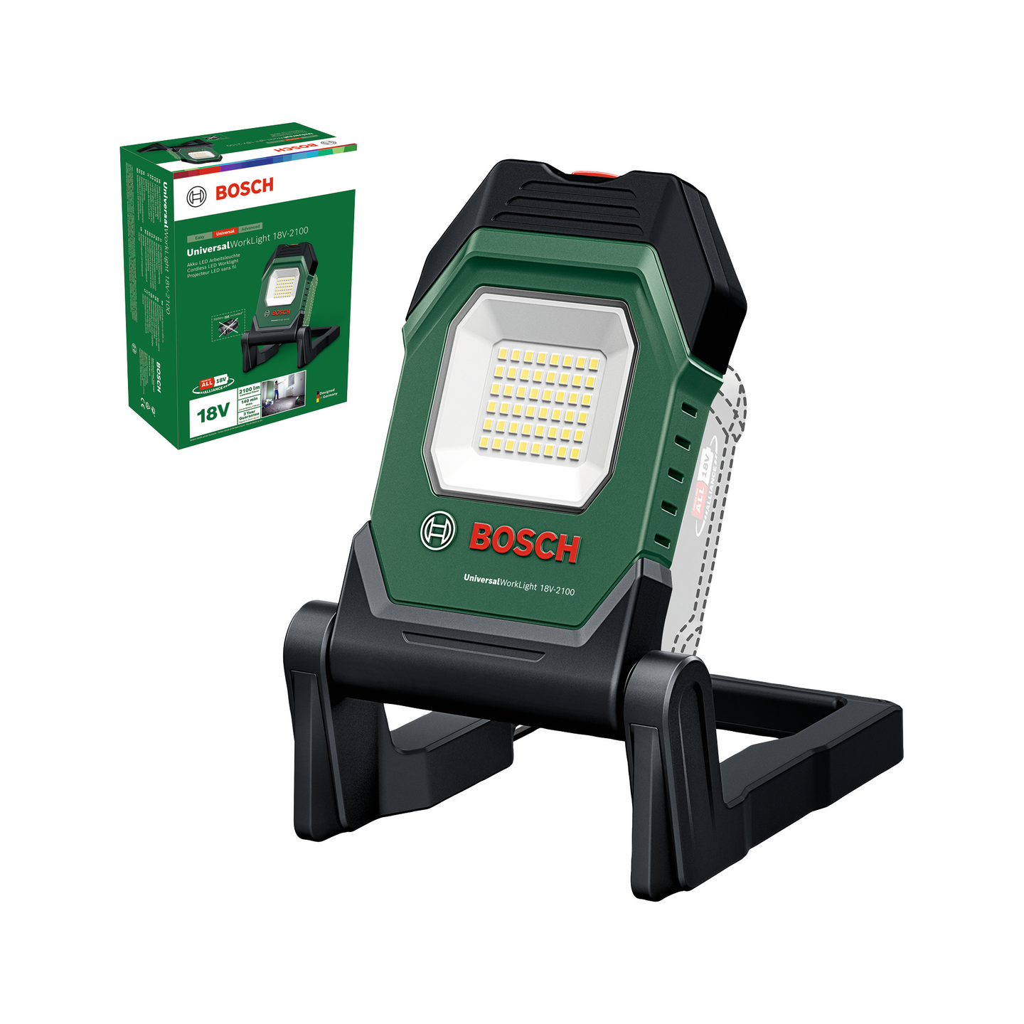 Akkulamppu Bosch UniversalWorkLight 18V-2100 Solo