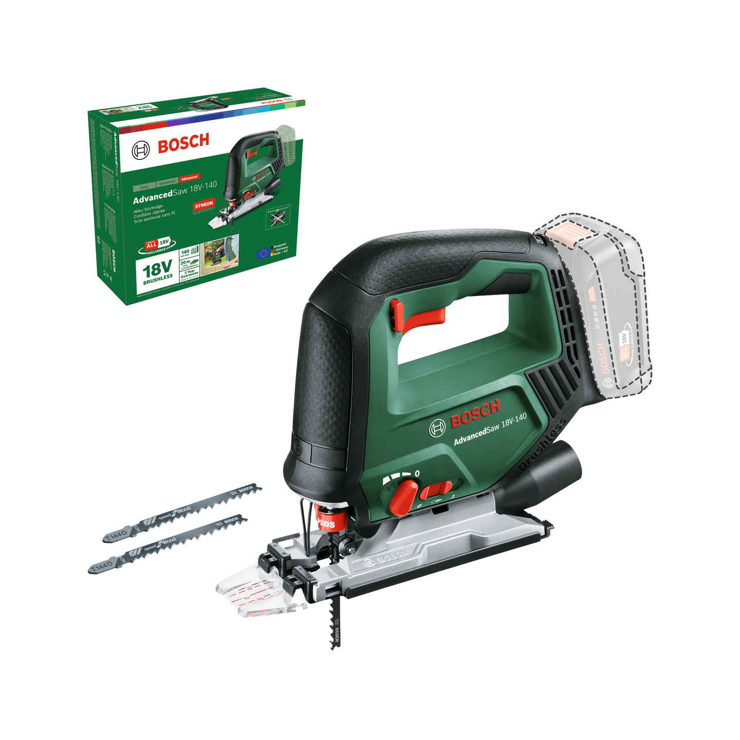 Akkupistosaha Bosch AdvancedSaw 18V-140 Solo