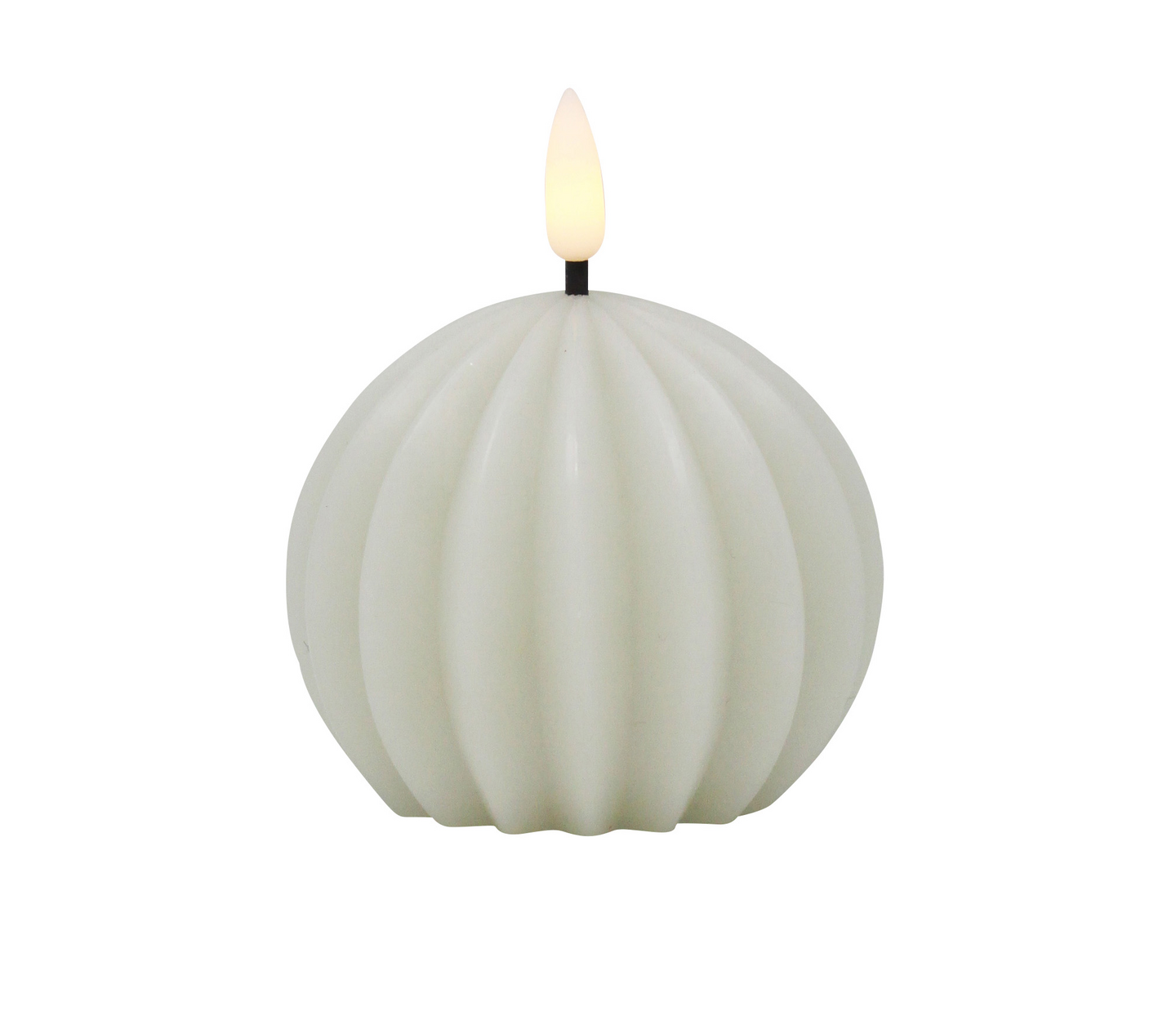 Led-pallokynttilä Cello vekki 7,5cm valkoinen