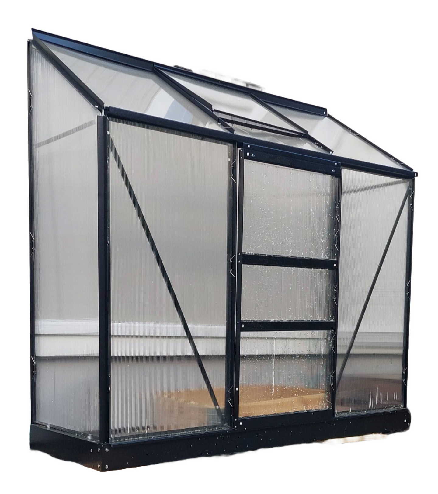 Seinäkasvihuone Goodiy 64x193x182cm musta